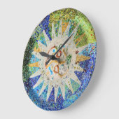 Park Guell mosaics Wall Clock Grote Klok (Hoek)