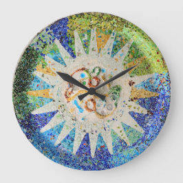 Park Guell mosaics Wall Clock Grote Klok