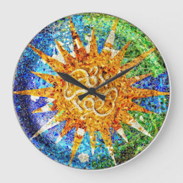 Park Guell mosaics Wall Clock Grote Klok