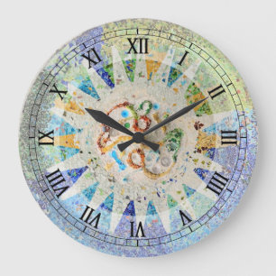 Park Guell mosaics Wall Clock Grote Klok