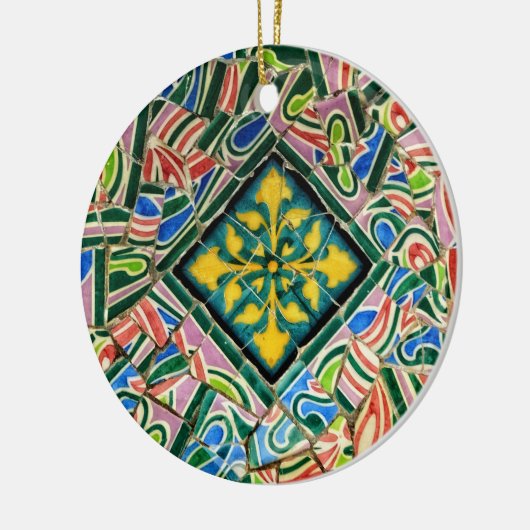 Park Guell-mozaïeken Keramisch Ornament (Links)