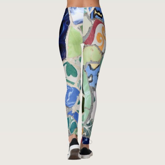 Park Guell-mozaïeken Leggings (Achterkant)