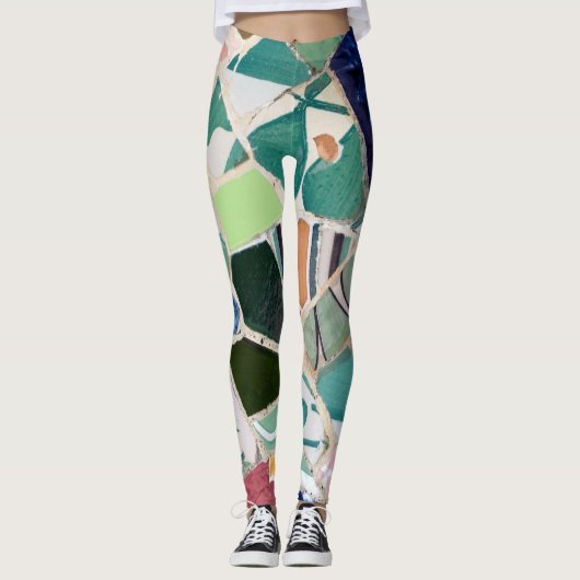 Park Guell-mozaïeken Leggings (Voorkant)