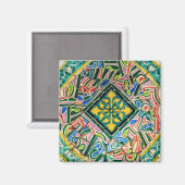 Park Guell-mozaïeken Magneet (Voorkant / Achterkant)