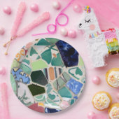 Park Guell-mozaïeken Papieren Bordje (Feest)