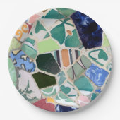 Park Guell-mozaïeken Papieren Bordje (Voorkant)