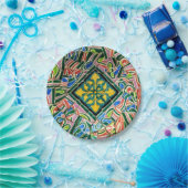 Park Guell-mozaïeken Papieren Bordje (Feest)