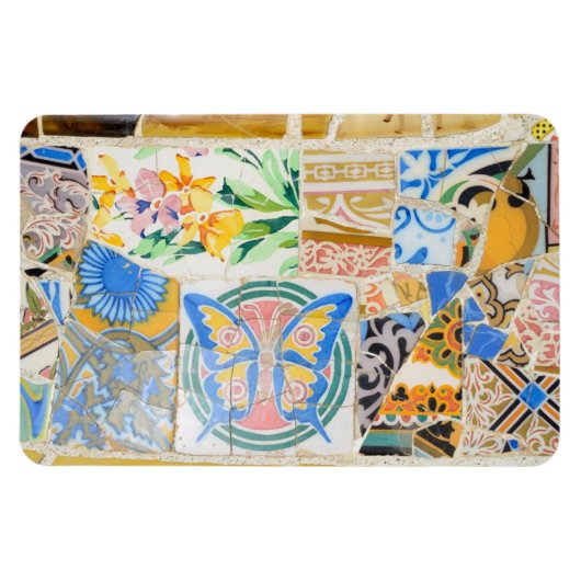 Park Guell mozaïeken Premium magneet (Horizontaal)