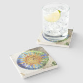 Park Guell-mozaïeken Stenen Onderzetter (Zijkant)