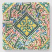 Park Guell-mozaïeken Stenen Onderzetter (Voorkant)