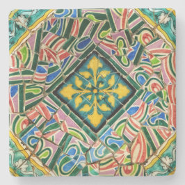 Park Guell-mozaïeken Stenen Onderzetter