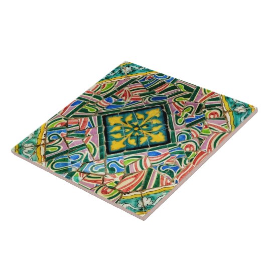 Park Guell-mozaïeken Tegeltje (Zijkant)