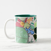 Park Guell-mozaïeken Tweekleurige Koffiemok (Links)