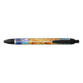 Park Guell-mozaïeken Zwarte Inkt Pen (Achterkant)