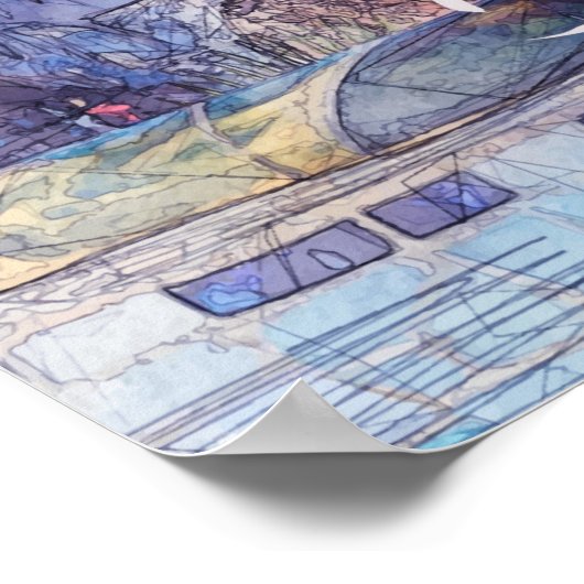 Park Guell Sketch Poster (Hoek)