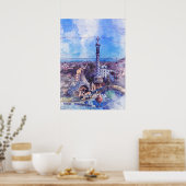 Park Guell Sketch Poster (Keuken)