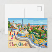 Park Güell Spanje Briefkaart (Voorkant / Achterkant)