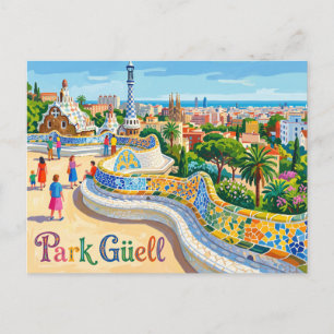 Park Güell Spanje Briefkaart