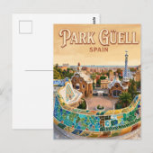 Park Güell Spanje Briefkaart (Voorkant / Achterkant)
