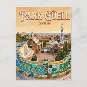 Park Güell Spanje Briefkaart