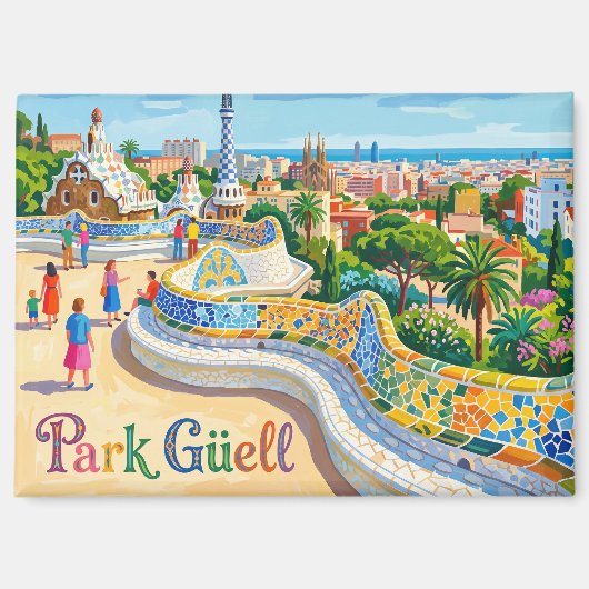 Park Güell Spanje Magneet (Voorkant)
