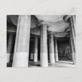 Park Güell van Antonio Gaudi in Barcelona foto Feestdagenkaart