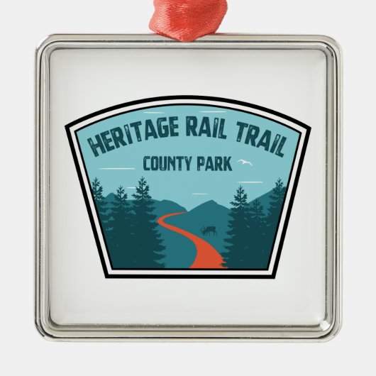 Park Heritage Rail Trail Metalen Ornament (Voorkant)
