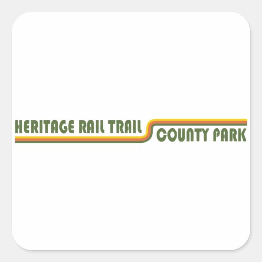 Park Heritage Rail Trail Vierkante Sticker (Voorkant)