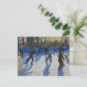 Park Hyde van Fayre van Kerstmis van de schaatsers Feestdagenkaart (Staand voorkant)