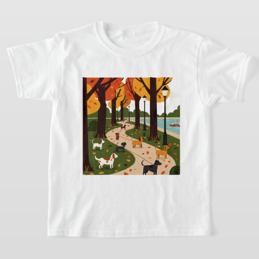 Park in de herfst t-shirt (Laagn)
