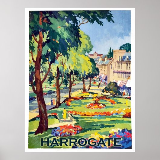Park in Harrogate, stad North Yorkshire Poster (Voorkant)