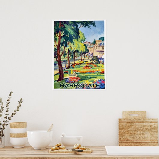 Park in Harrogate, stad North Yorkshire Poster (Keuken)