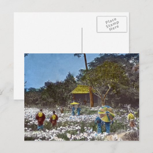 Park in Tokyo Japan  Hand Tinted Briefkaart (Voorkant / Achterkant)