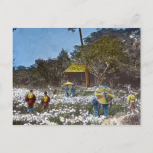 Park in Tokyo Japan Hand Tinted Briefkaart