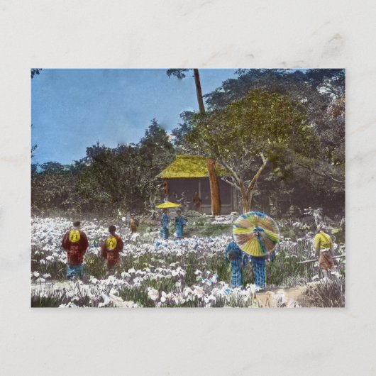 Park in Tokyo Japan Hand Tinted Briefkaart (Voorkant)