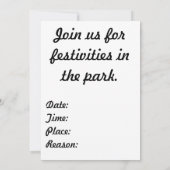 Park Invitation Kaart (Achterkant)