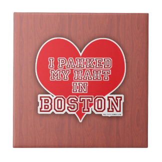 Park je hart in Boston Fun Accent Motto Tegeltje