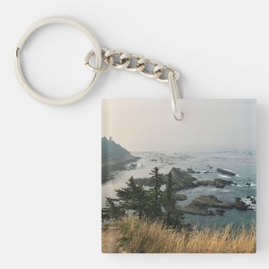 Park Kaap Arago, kust van Oregon Sleutelhanger (voorkant)