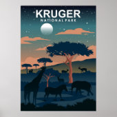  park Kruger Minimale Reiskunst Poster (Voorkant)
