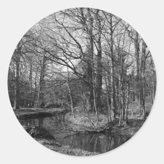 Park Landscape - Bute Park, Cardiff Ronde Sticker (Voorkant)