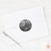 Park Landscape - Bute Park, Cardiff Ronde Sticker (Envelop)