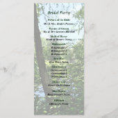 Park met Bridge in Distance Wedding Program Programmakaart (Achterkant)