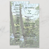Park met Bridge in Distance Wedding Program Programmakaart (Voorkant / Achterkant)