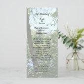 Park met Bridge in Distance Wedding Program Programmakaart (Staand voorkant)