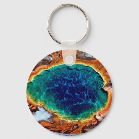 Park Midway Geyser Grand Yellowstone Wyoming Sleutelhanger (Voorkant)