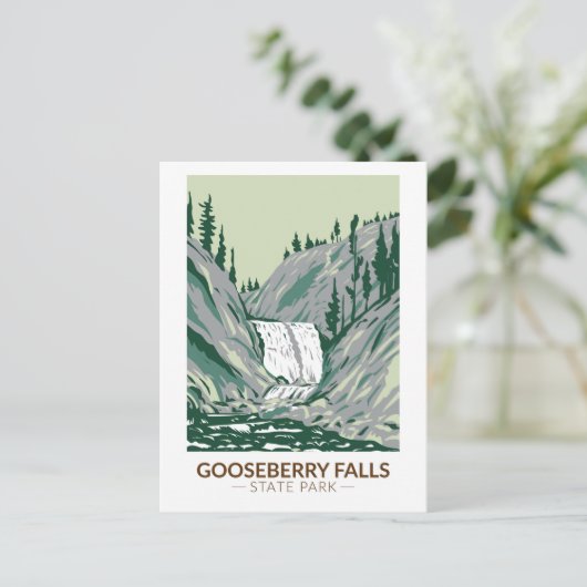 Park Minnesota Herfsten Briefkaart (Staand voorkant)