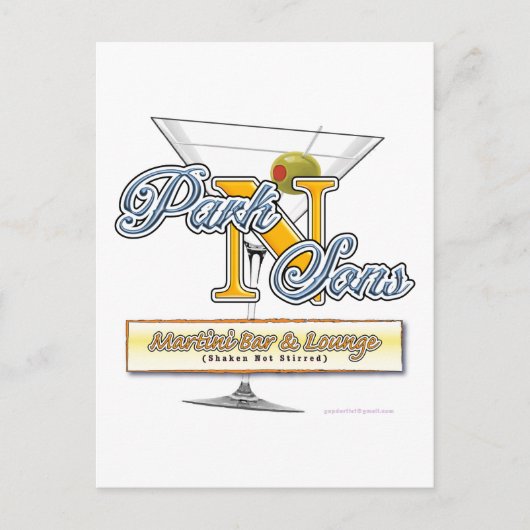 Park N Sons Martini Bar Humor Briefkaart (Voorkant)