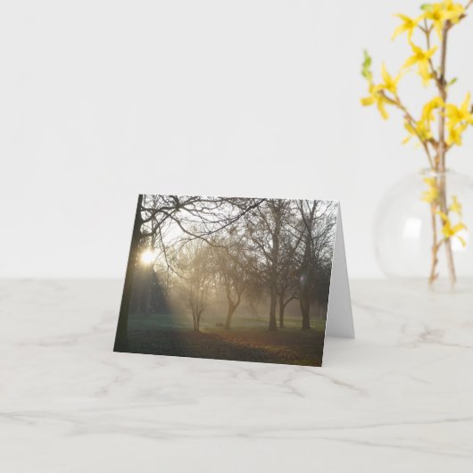 Park" Notecard het "van de winter Kaart (Gele Bloem)