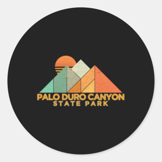 Park Palo Duro Canyon Ronde Sticker (Voorkant)