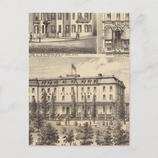 Park Place Hotel, Greenman House, Minnesota Briefkaart (Voorkant)